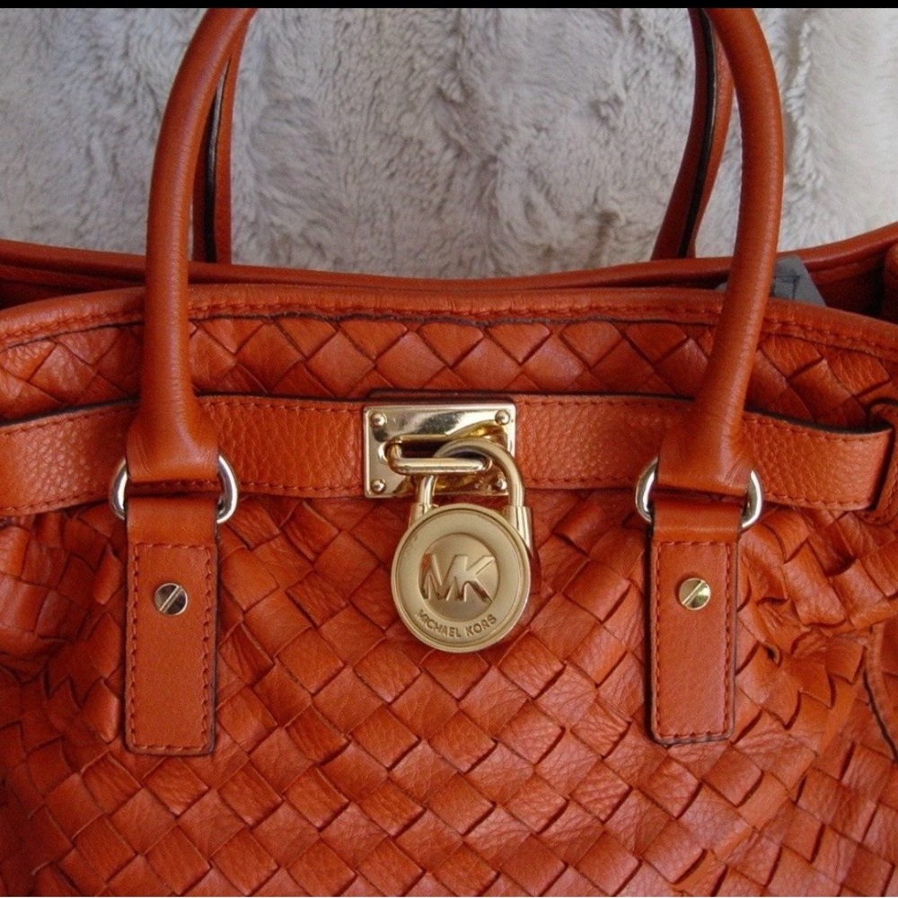Michael Kors Tangerine Woven Tote